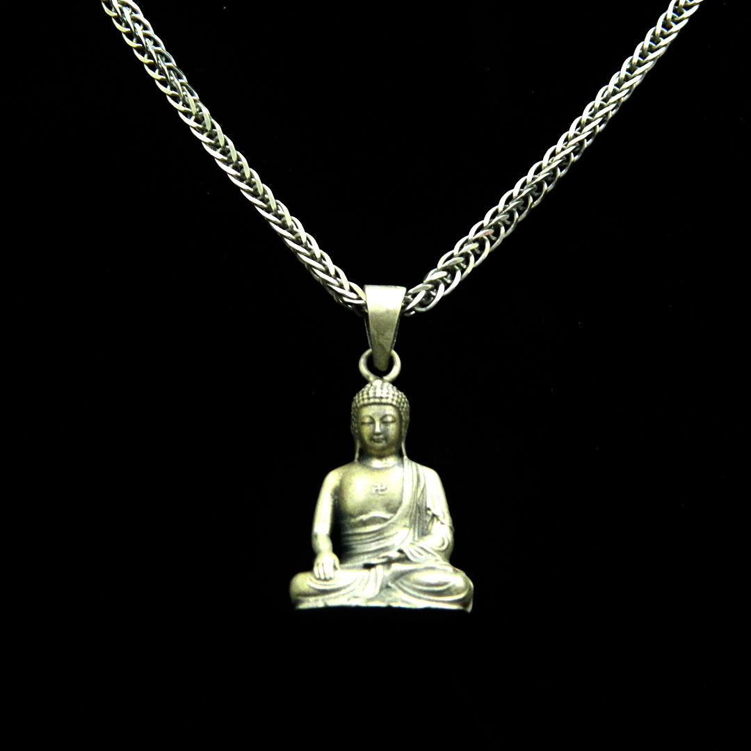 YurSilver Wisdom Buddha Profile Pendant