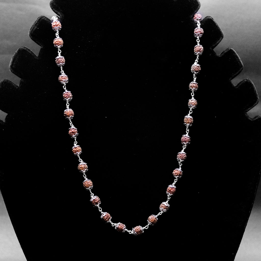 Dainty Silver Ball Link Necklace