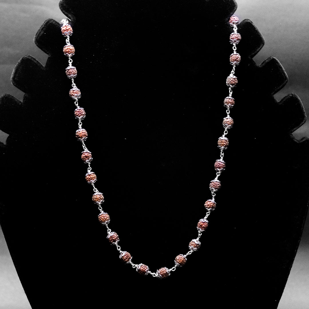 Dainty Silver Ball Link Necklace