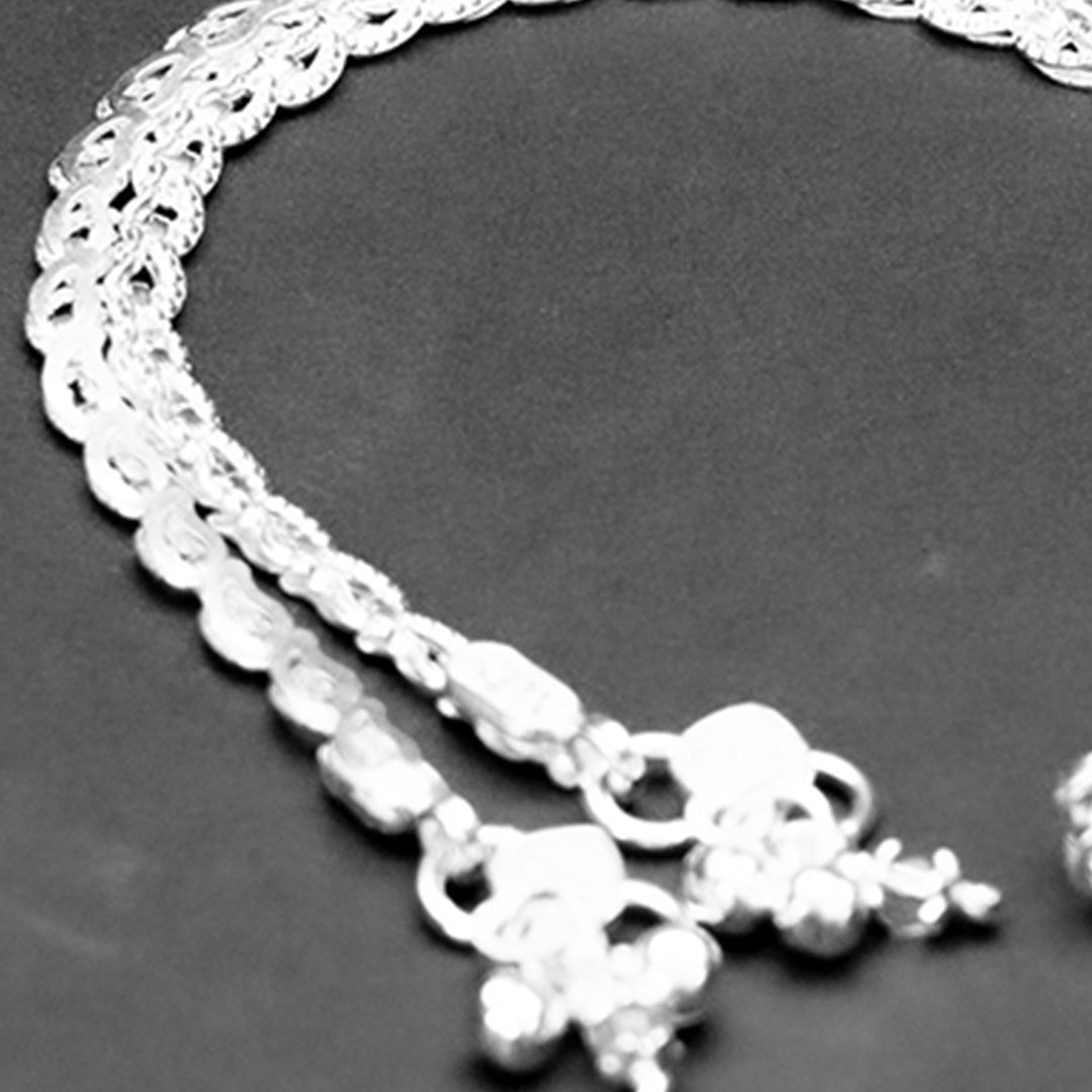 Traditional Silver Link Anklet