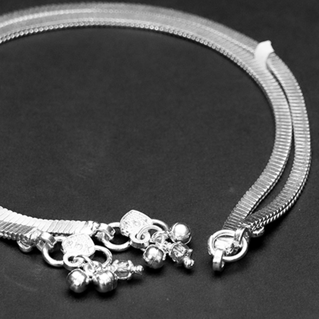 Silver Chain Anklet with charm