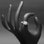 925 Sterling Silver Classic Solitaire Halo Ring