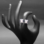 Blue Stone Open Silver Ring