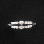 Double Band Halo Silver Ring