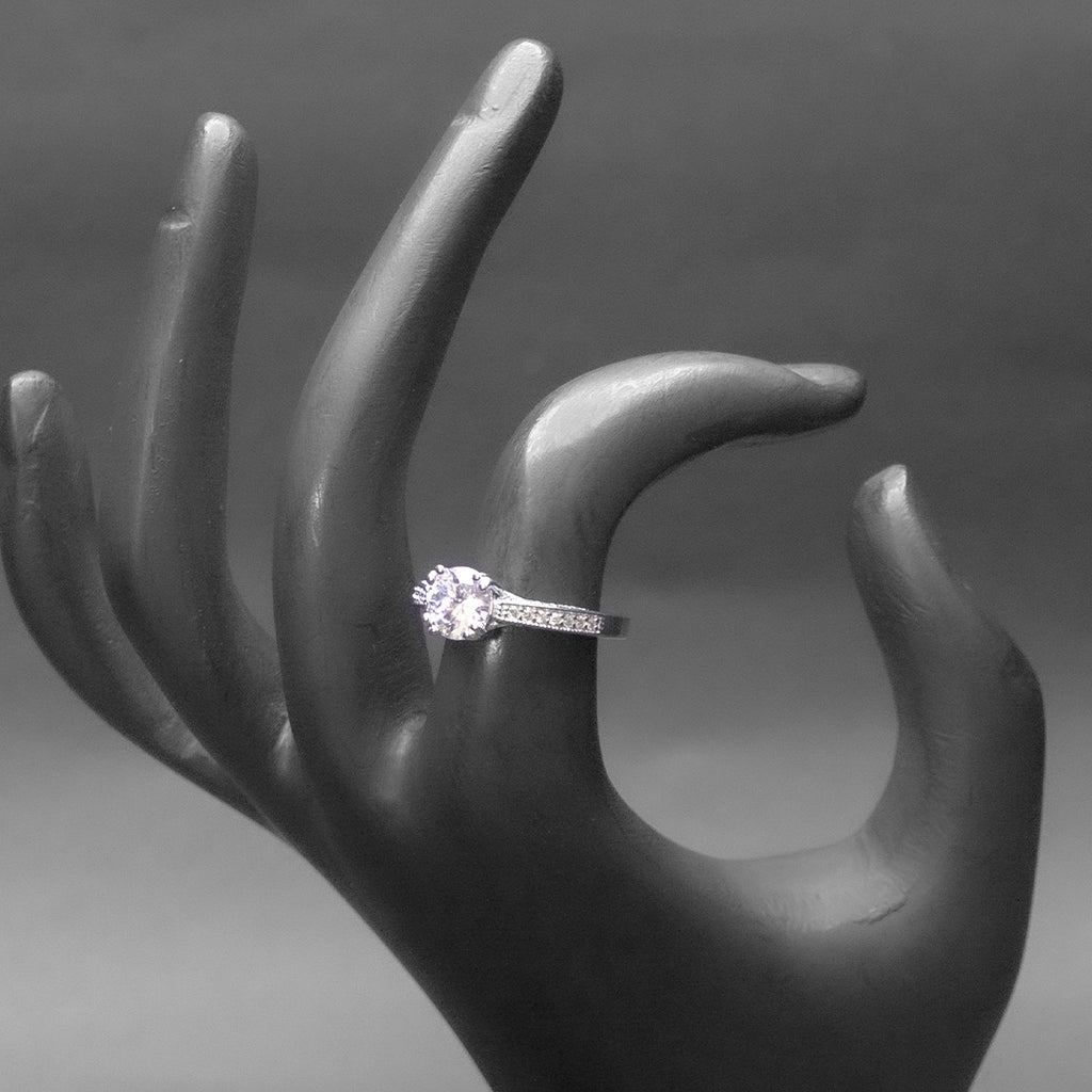 Silver Solitaire Silver Ring