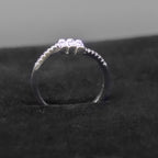 Emerald Cut Open Wrap Silver Ring