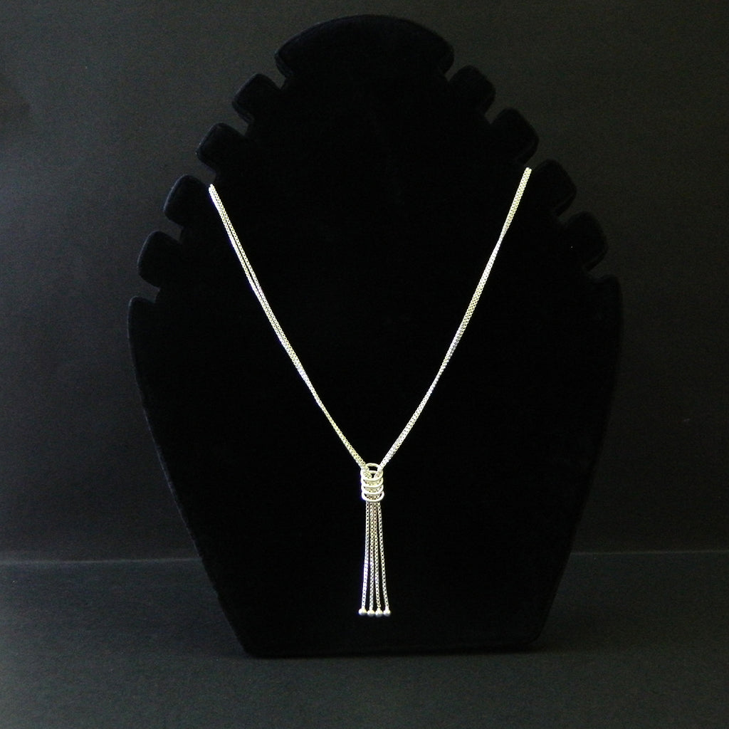 Box Link Tassel Knot Necklace