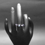 Blue Evil Eye Silver Ring