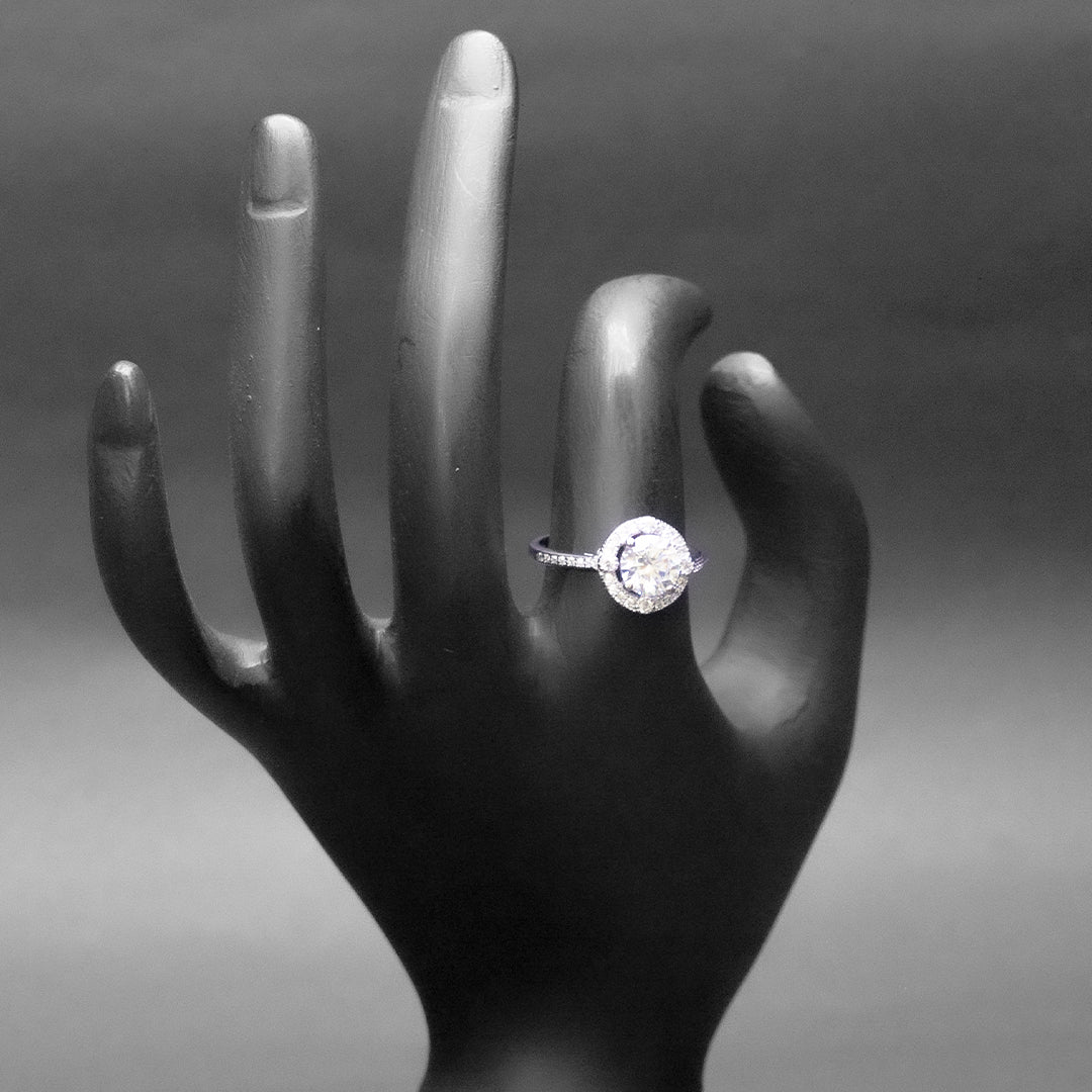 Classic Solitaire CZ Diamond 925 Sterling Silver Ring