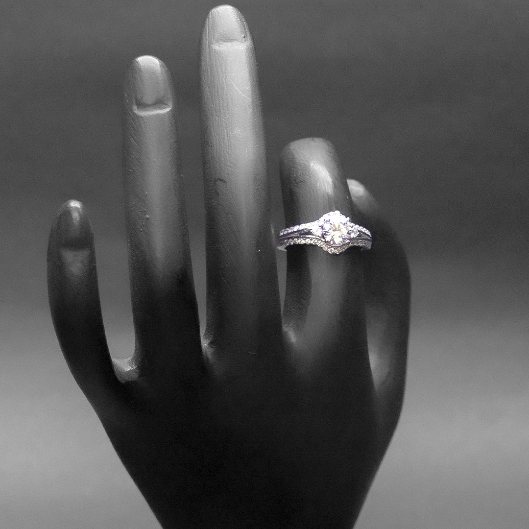 Split Band CZ Diamond 925 Sterling Silver Ring