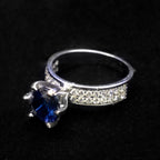 Blue stone  Solitaire Ring