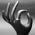 925 Sterling Silver Floral Star Ring