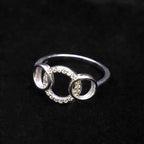 925 Sterling Silver Interlocking Circle Ring