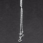 Adjustable Beaded Silver Anklet Chain for Women