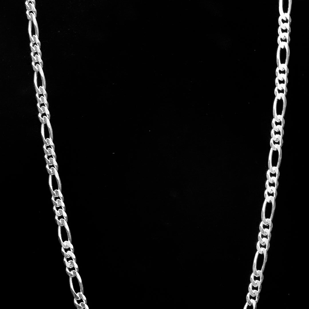 Silver Figaro Link Chain Necklace