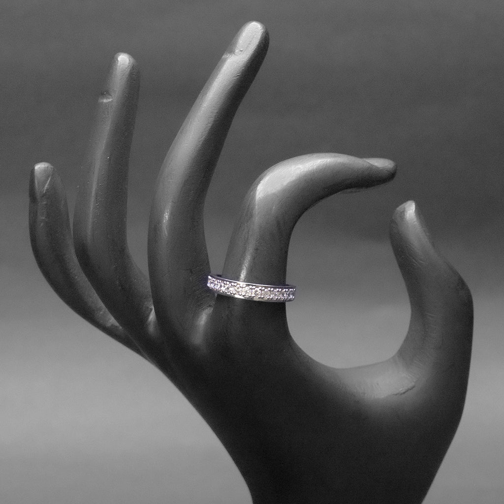 925 Sterling Silver CZ Eternity Band Ring