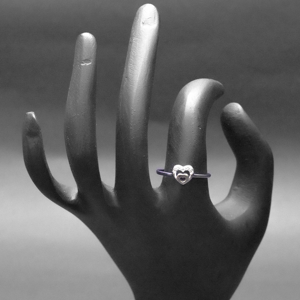 Double Heart Silver Ring Silver ring
