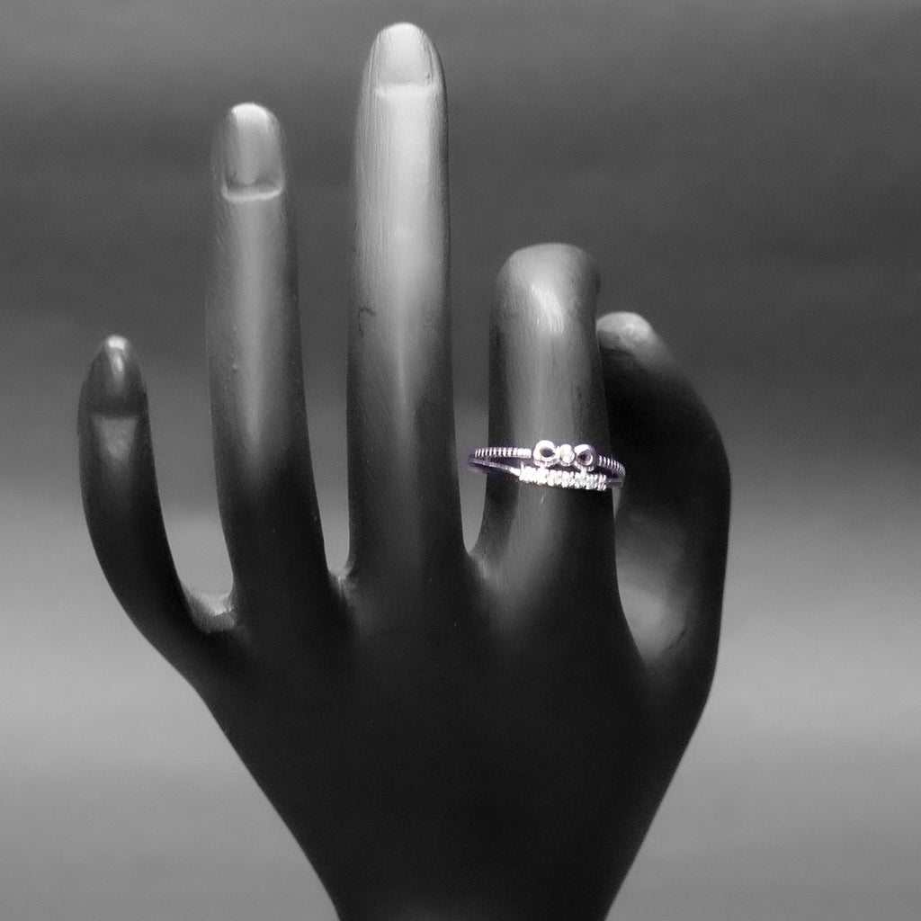 Infinity Crystal Silver Ring
