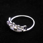 925 Sterling Silver Interlocking Wave Ring
