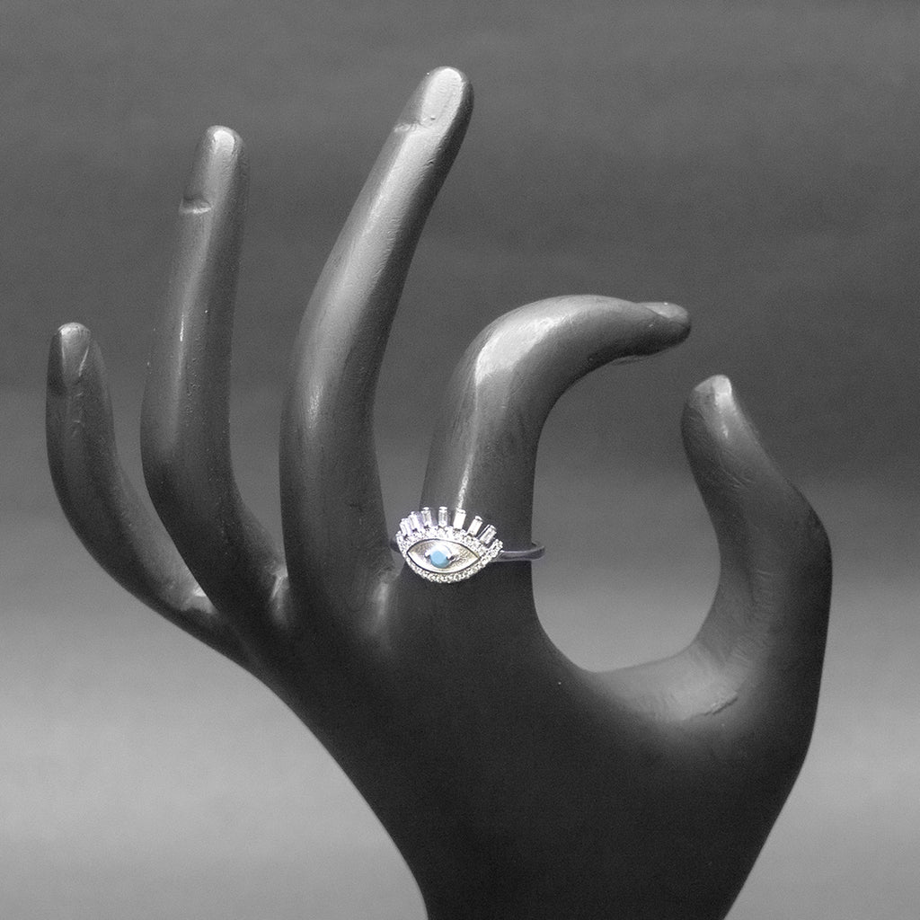 Evil Eye Silver Ring