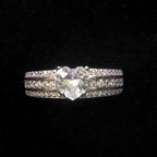 Double Row Solitaire CZ Ring