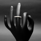 Cubic Stone Silver Eternity Ring