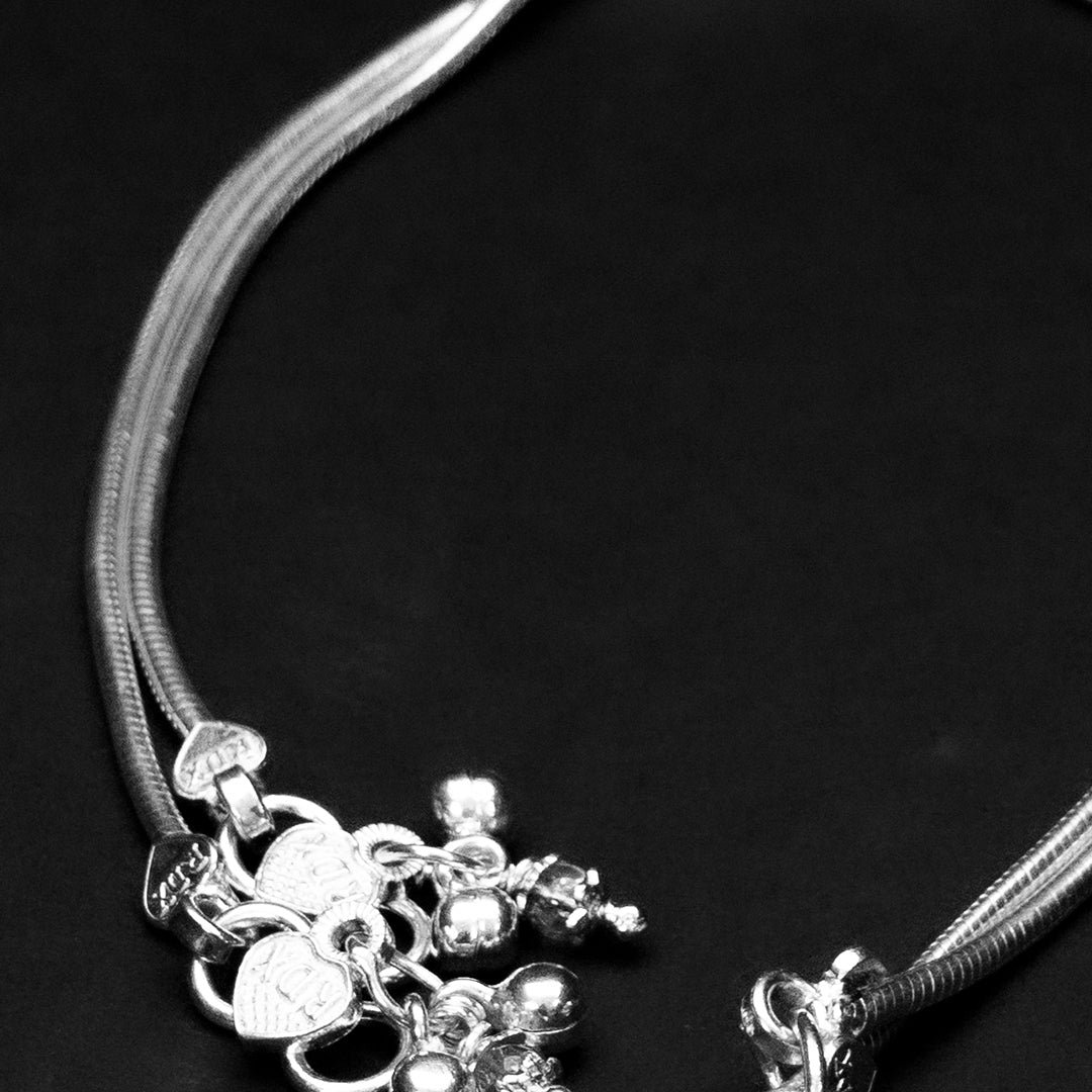 Sleek Sterling Silver Anklet