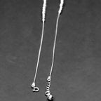 Adjustable Silver Beaded Chain Anklet for Daily Wear