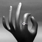 Circle Stone 925 Sterling Silver Ring