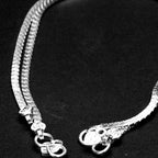 Sleek 925 Sterling Silver Single Strand Anklet