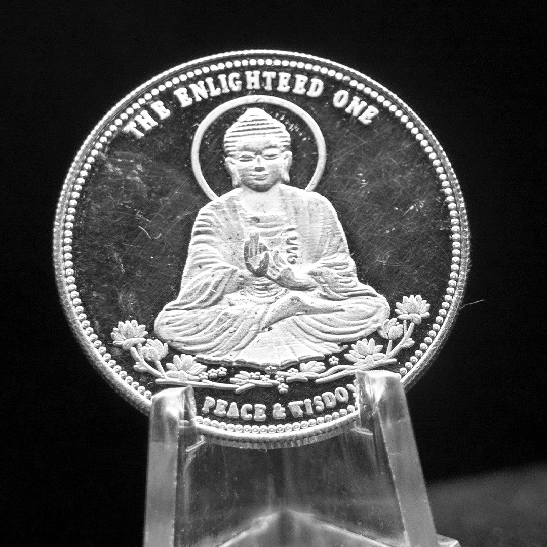 Buddha Meditation Pure Silver Coin