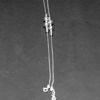 Premium Double Layer Silver Anklet with Crystal Beads