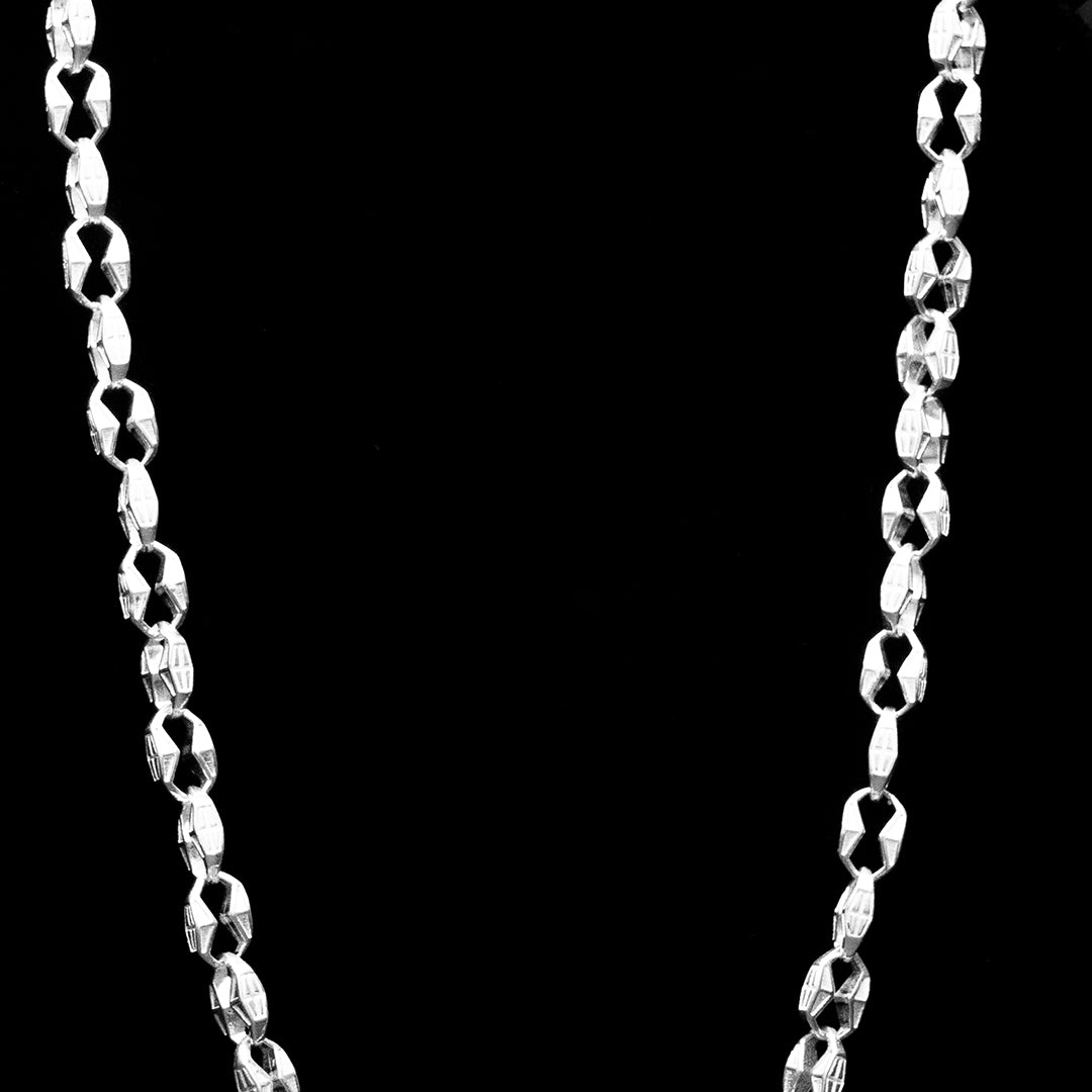Minimal Beaded Silver Necklace