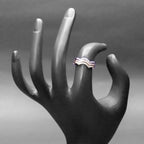 Silver Chevron Stacking Band