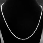 Classic Silver Bead Chain Necklace
