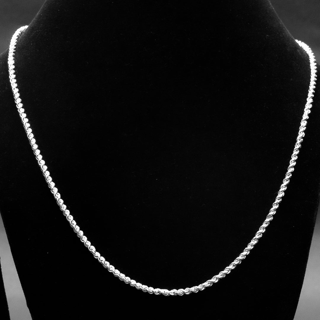 Classic Silver Bead Chain Necklace