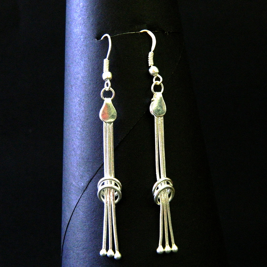 Triple Knot Dangling Earrings