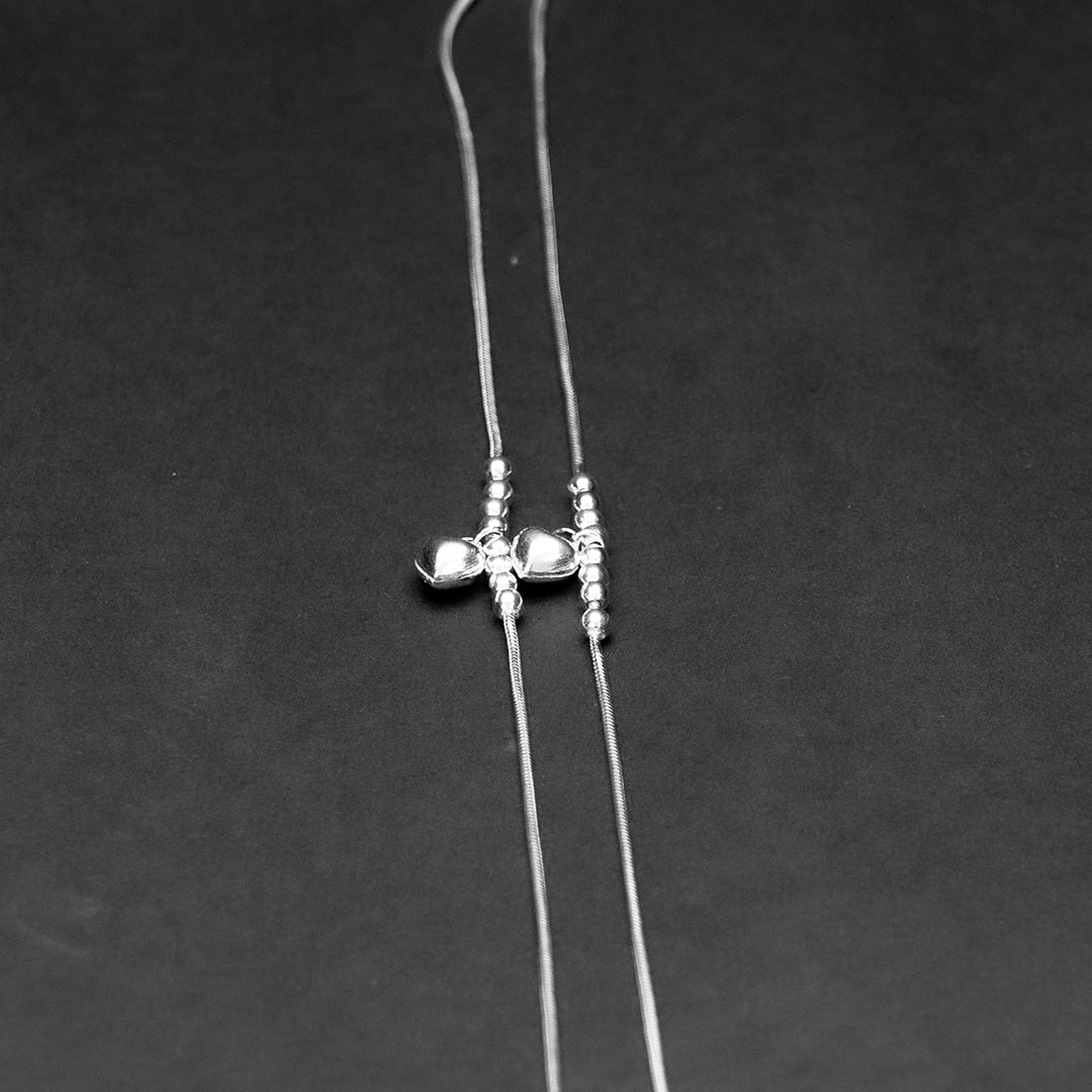 Elegant Silver Charm Anklet