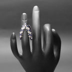 Blue Curve silver Ring