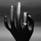 Blue Crown Silver Ring