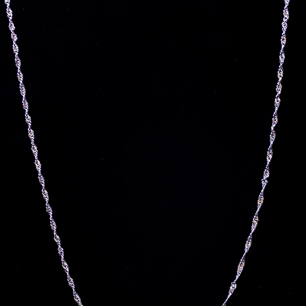 925 Sterling Silver Twisted Rope Chain Necklace