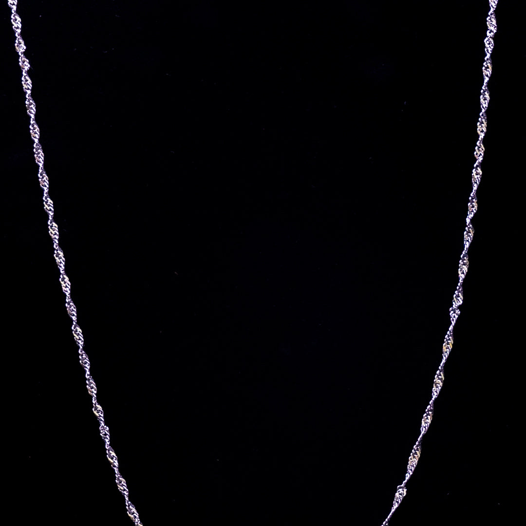 925 Sterling Silver Twisted Rope Chain Necklace