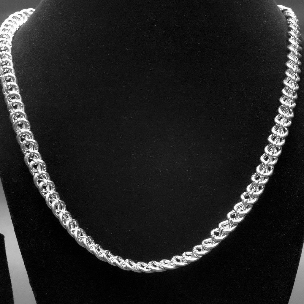 Silver Cuban Link Chain Necklace