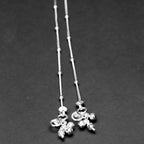 Beaded Snake Chain Silver Anklet