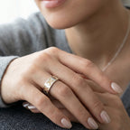 Silver Chevron Stacking Band