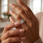 Heart Crown Silver Ring