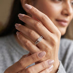 Split Band CZ Diamond 925 Sterling Silver Ring