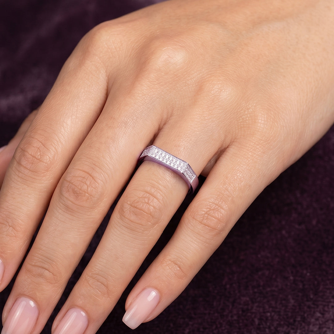 Rectangular Signet Silver Ring