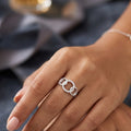 925 Sterling Silver Interlocking Circle Ring