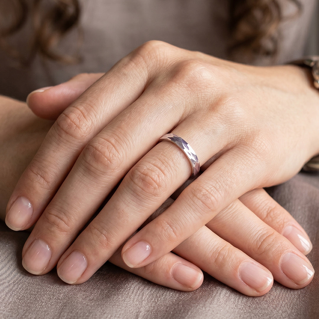 Minimal Silver Band Ring